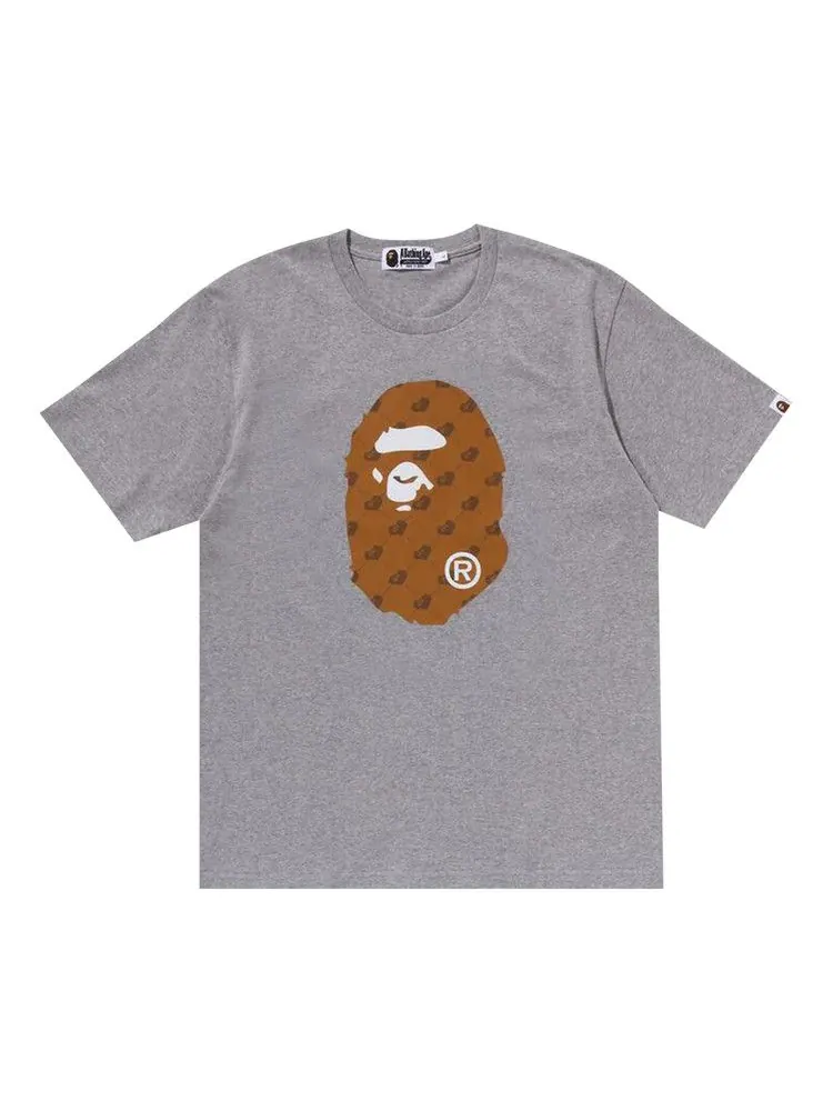 Футболка BAPE Cloud Head Monogram Big Ape Head Tee — изображение 1 из 1, серый