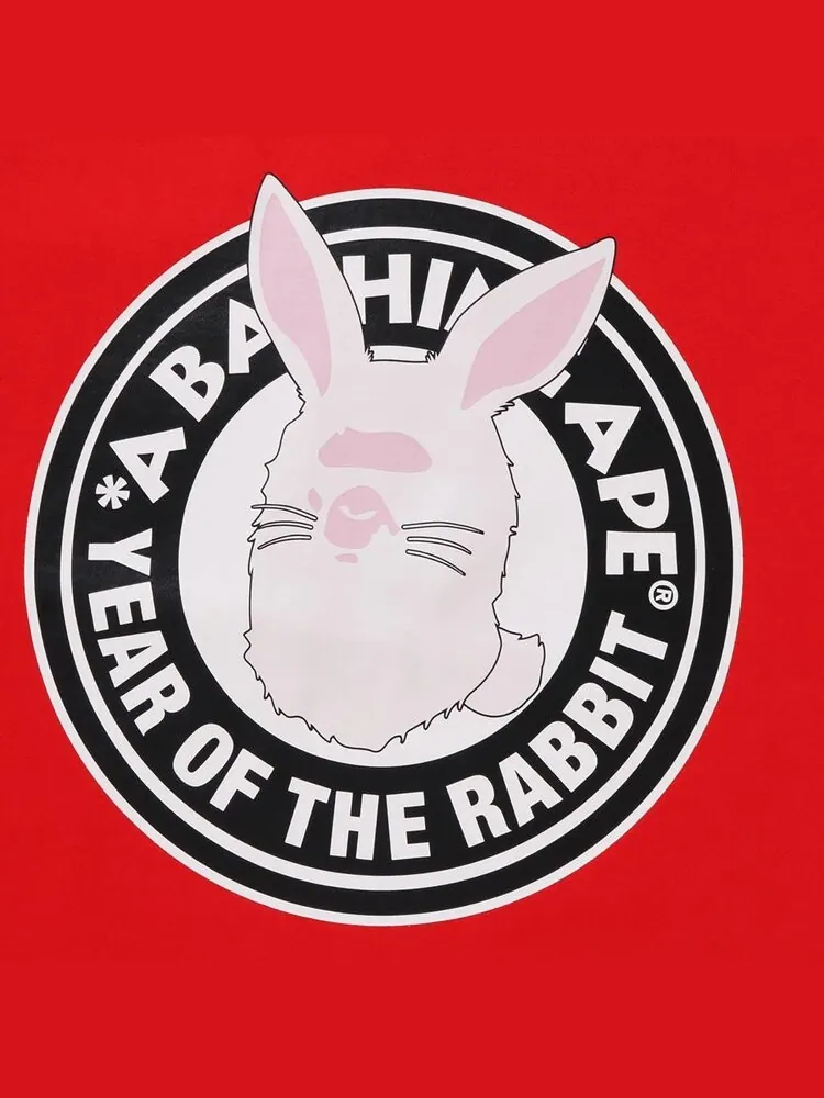 Футболка BAPE Year Of The Rabbit Tee 'Red' — изображение 2 из 2, красный