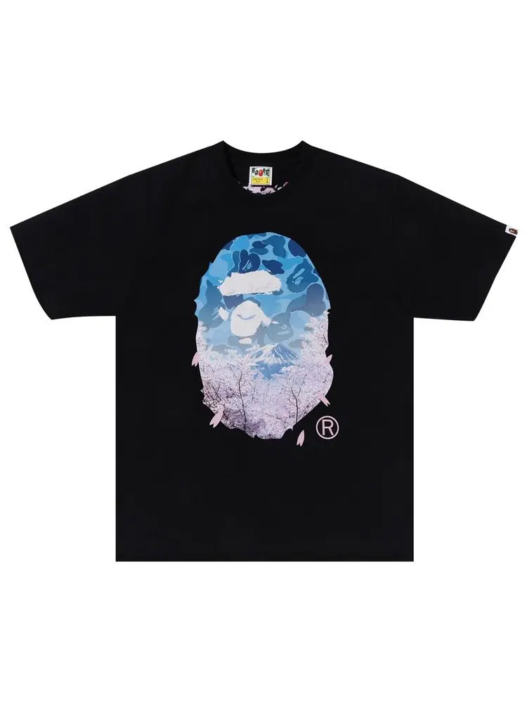 Топ BAPE Sakura Photo Ape Head — изображение 1 из 2, черный