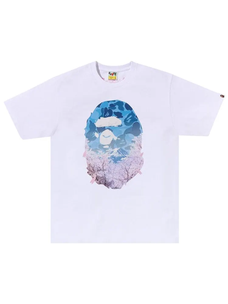 Топ BAPE Sakura Photo Ape Head — изображение 1 из 1, белый