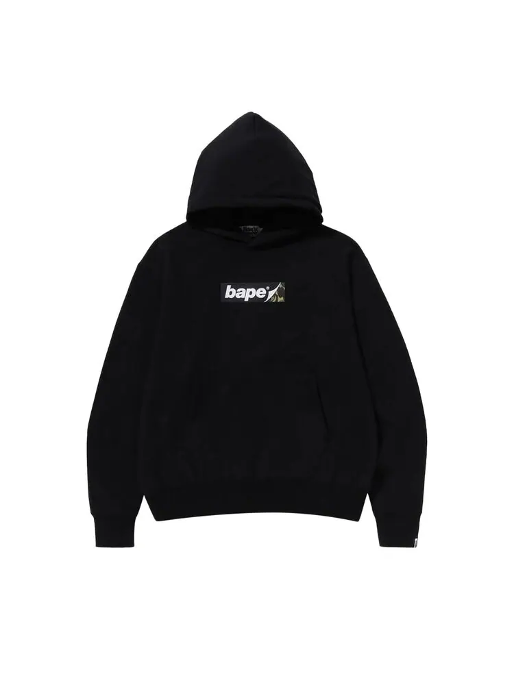 Худи BAPE Smooth Logo Relaxed Fit Hoodie — изображение 1 из 1, черный