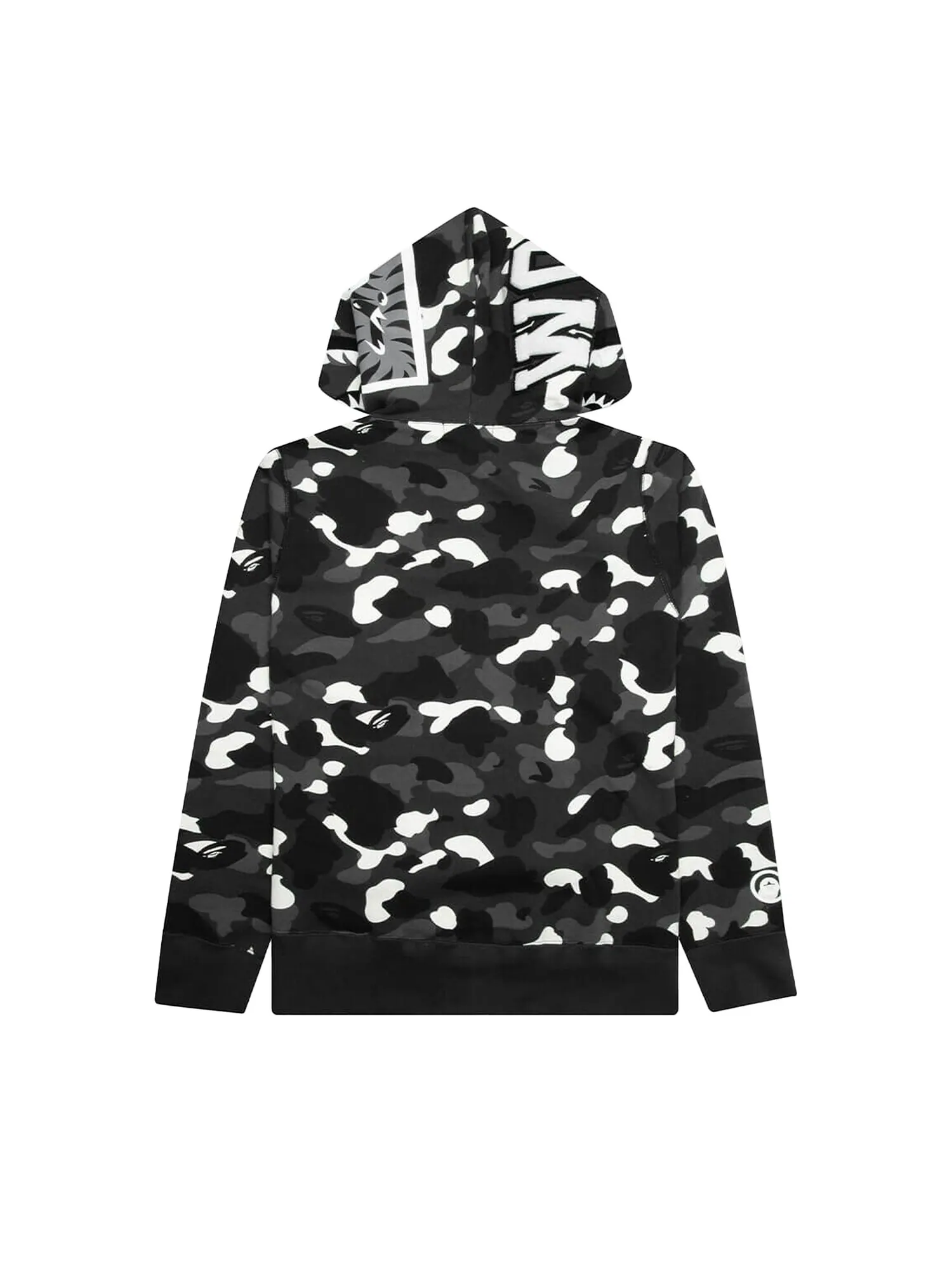 Толстовка на молнии с камуфляжным принтом BAPE City Shark — изображение 2 из 3, черный