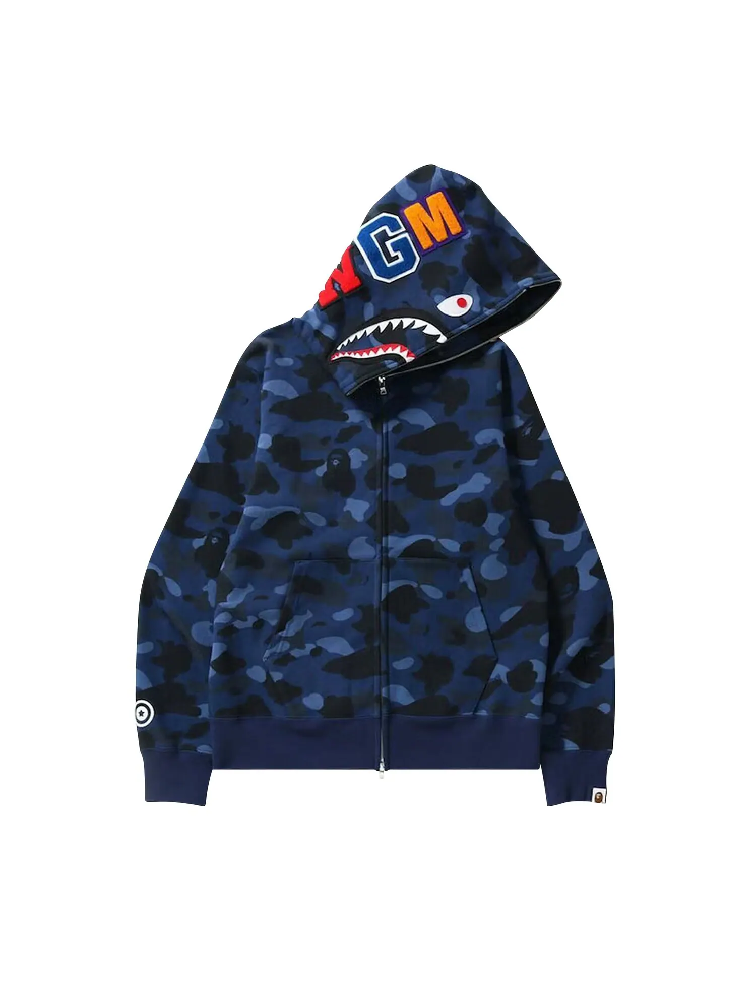 BAPE Color Camo Shark Толстовка на молнии во всю длину