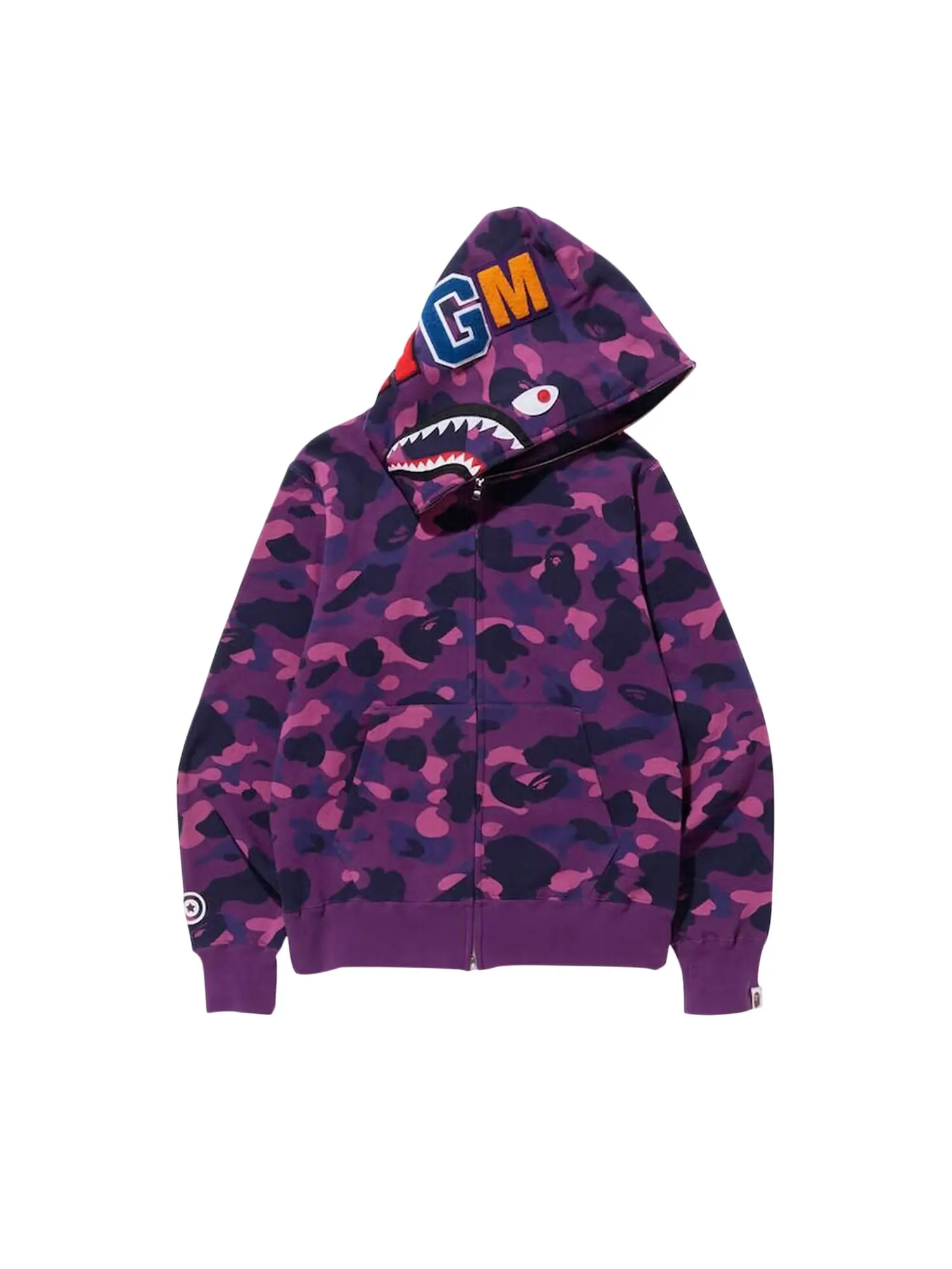 BAPE Color Camo Shark Толстовка на молнии на всю длину