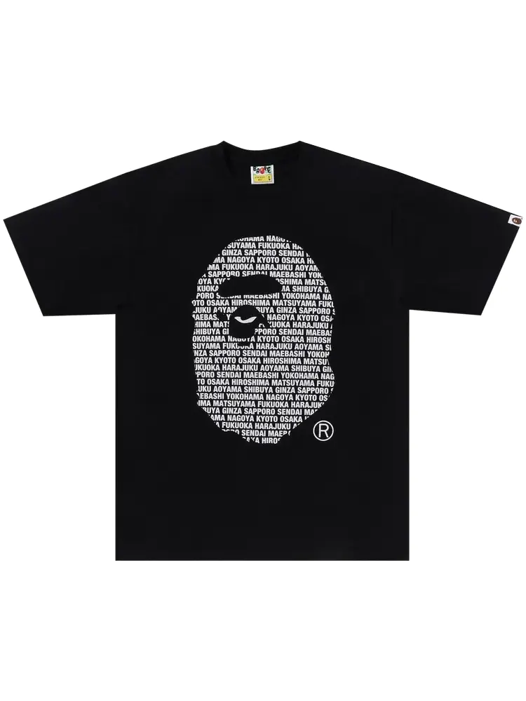 Футболка BAPE Japan Ape Head 'Black' — изображение 1 из 2, черный