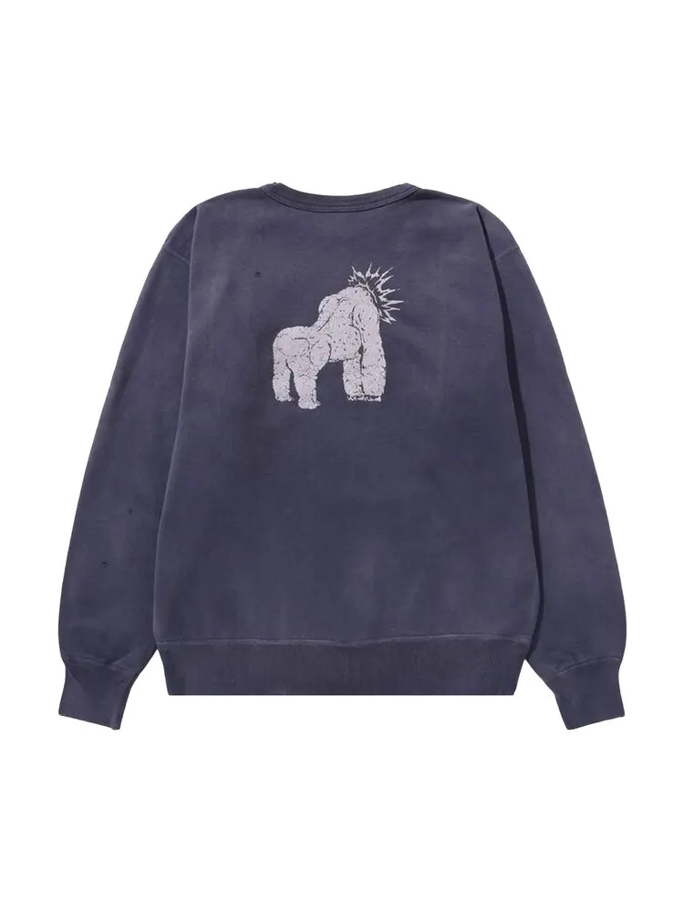 Толстовка BAPE x Saint MXXXXXX Gorilla Crewneck — изображение 2 из 2, синий