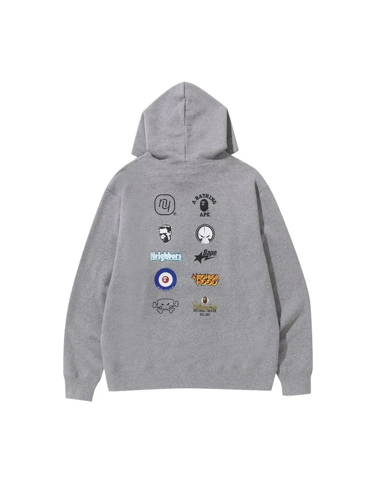 Худи BAPE x Neighborhood Relaxed Fit Pullover Hoodie — изображение 2 из 2, серый