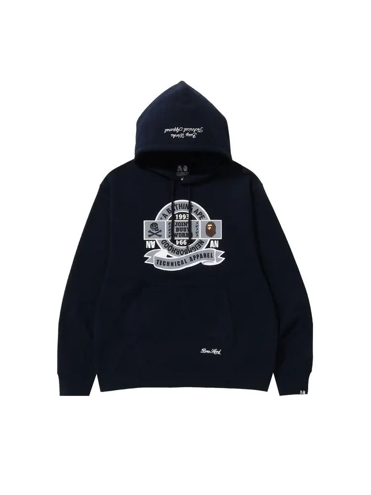 Худи BAPE x Neighborhood Relaxed Fit Pullover Hoodie 'Navy' — изображение 1 из 2, синий