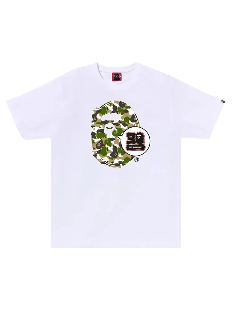 Футболка BAPE Store Zozotown 30th Anniversary Ape Head Set 'White' — изображение 1 из 1, белый