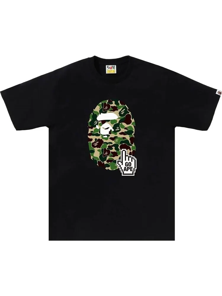Футболка BAPE ABC Camo (Online Exclusive) 'Black/Green' — изображение 1 из 1, черный