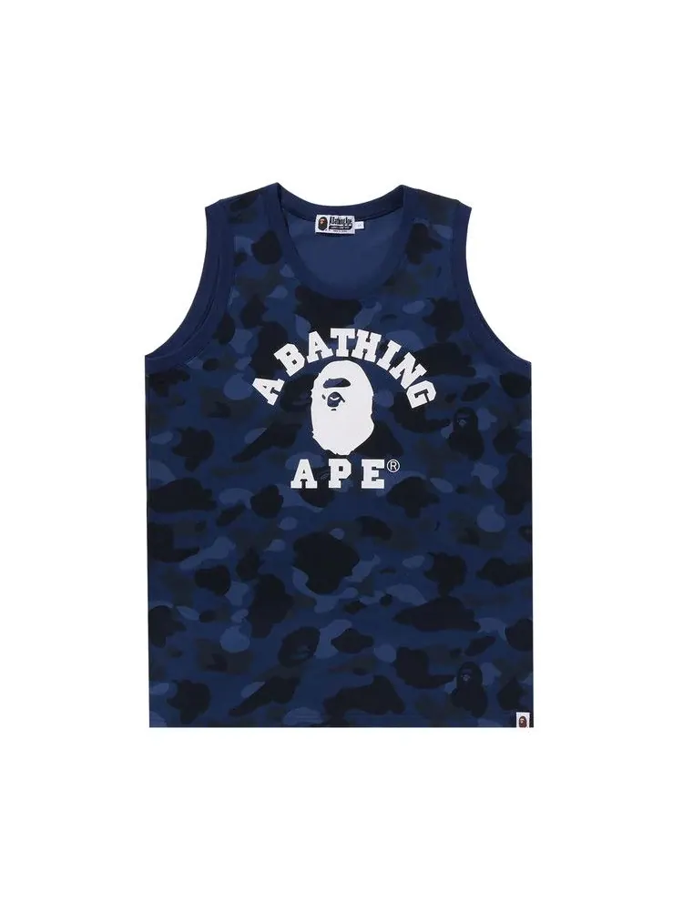 Топ BAPE Color Camo College Tank Top 'Navy' — изображение 1 из 1, синий