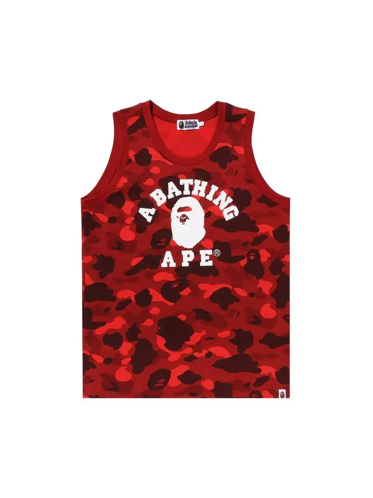 Топ BAPE Color Camo College Tank Top 'Red' — изображение 1 из 1, красный
