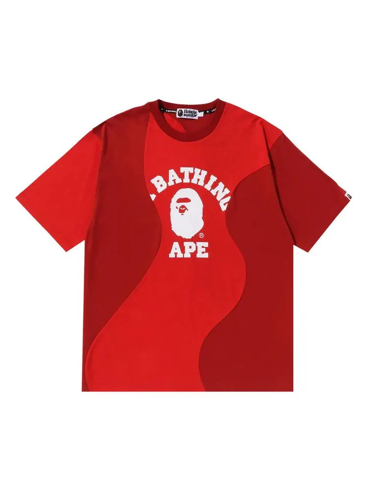 Футболка BAPE Cutting College Relaxed Fit Tee — изображение 1 из 1, красный