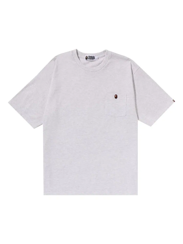 Футболка BAPE Ape Head One Point Relaxed Fit Pocket Tee — изображение 1 из 1, серый