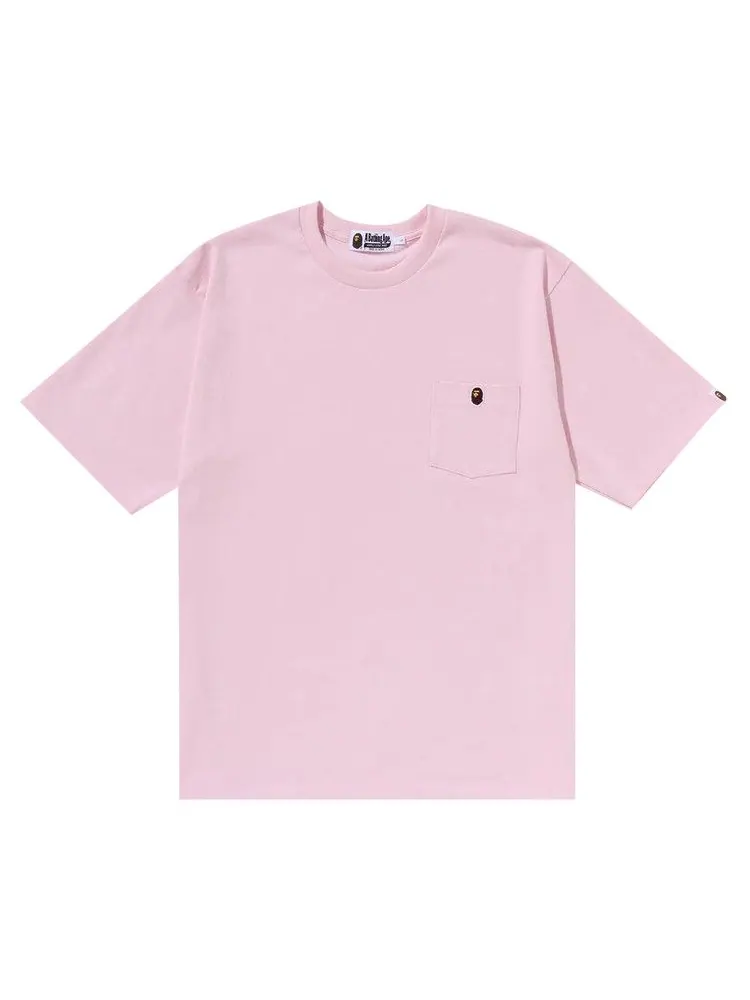 Футболка BAPE Ape Head One Point Relaxed Fit Pocket Tee — изображение 1 из 1, розовый