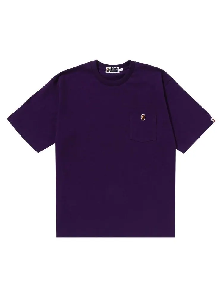 Футболка BAPE Ape Head One Point Relaxed Fit Pocket Tee — изображение 1 из 1, фиолетовый