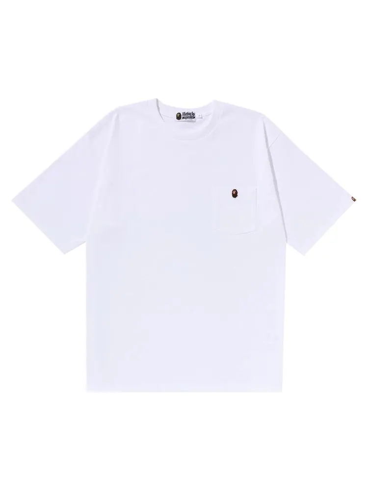 Футболка BAPE Ape Head One Point Relaxed Fit Pocket Tee — изображение 1 из 1, белый