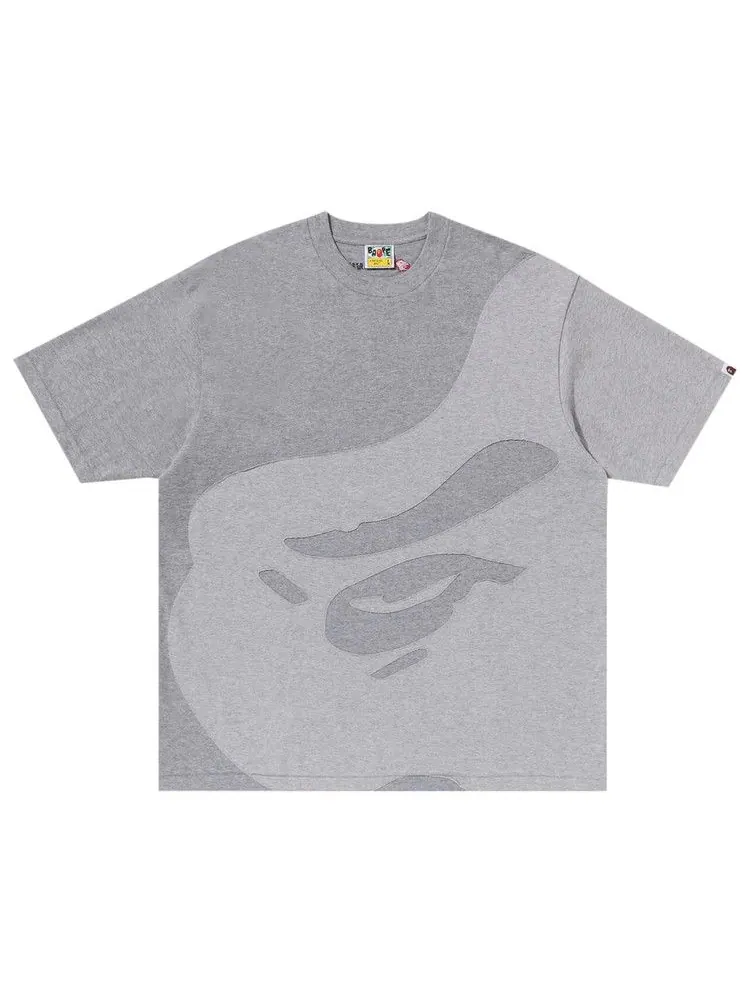 Футболка BAPE Ape Head Patch Oversized Tee — изображение 1 из 1, серый