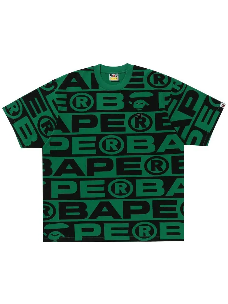 Футболка BAPE Lux Sport Pattern Oversized Tee — изображение 1 из 1, зеленый