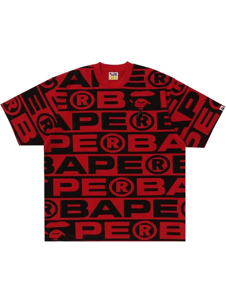 Футболка BAPE Lux Sport Pattern Oversized Tee — изображение 1 из 1, красный