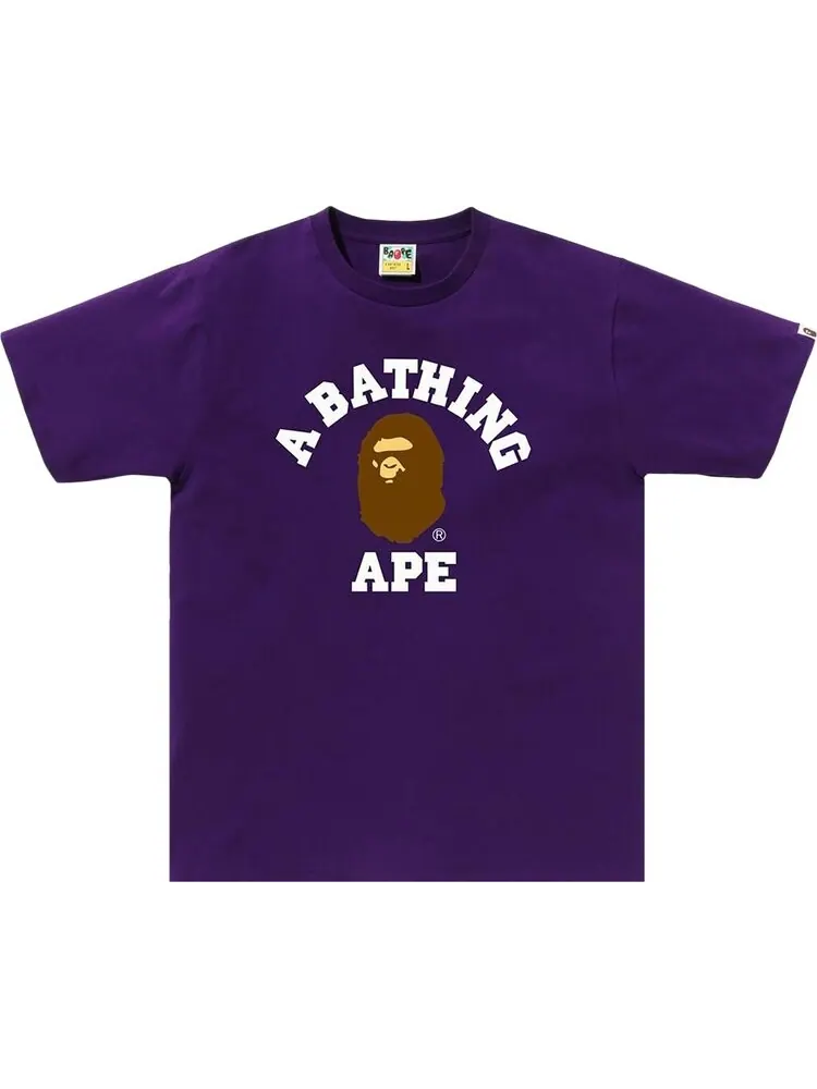 Футболка BAPE College Tee 'Purple' — изображение 1 из 1, фиолетовый