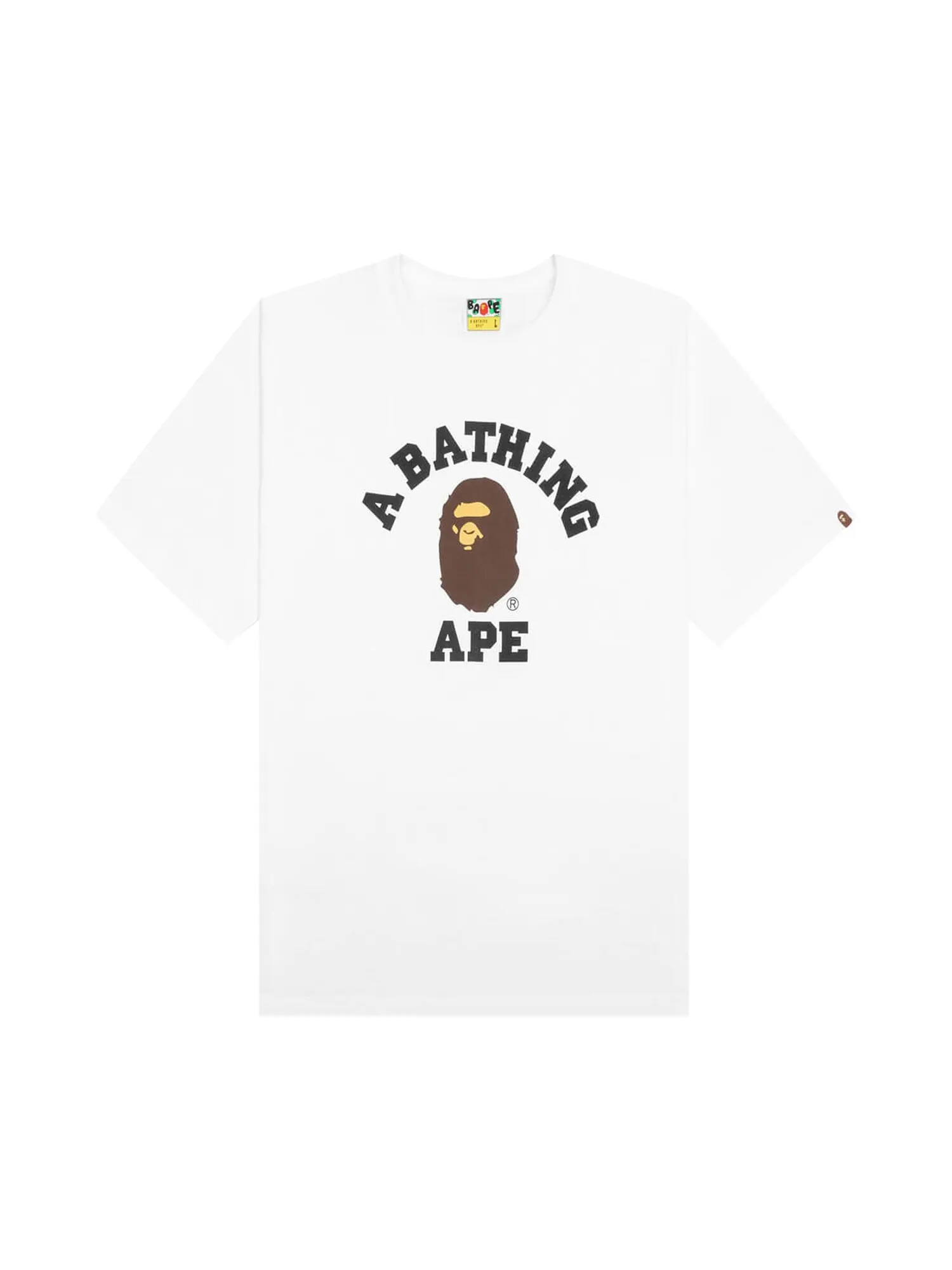 Футболка колледжа BAPE Белая