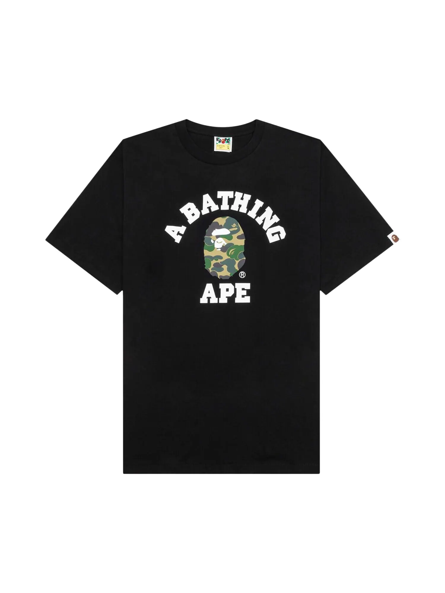 Камуфляжная футболка BAPE ABC Черный/Зеленый