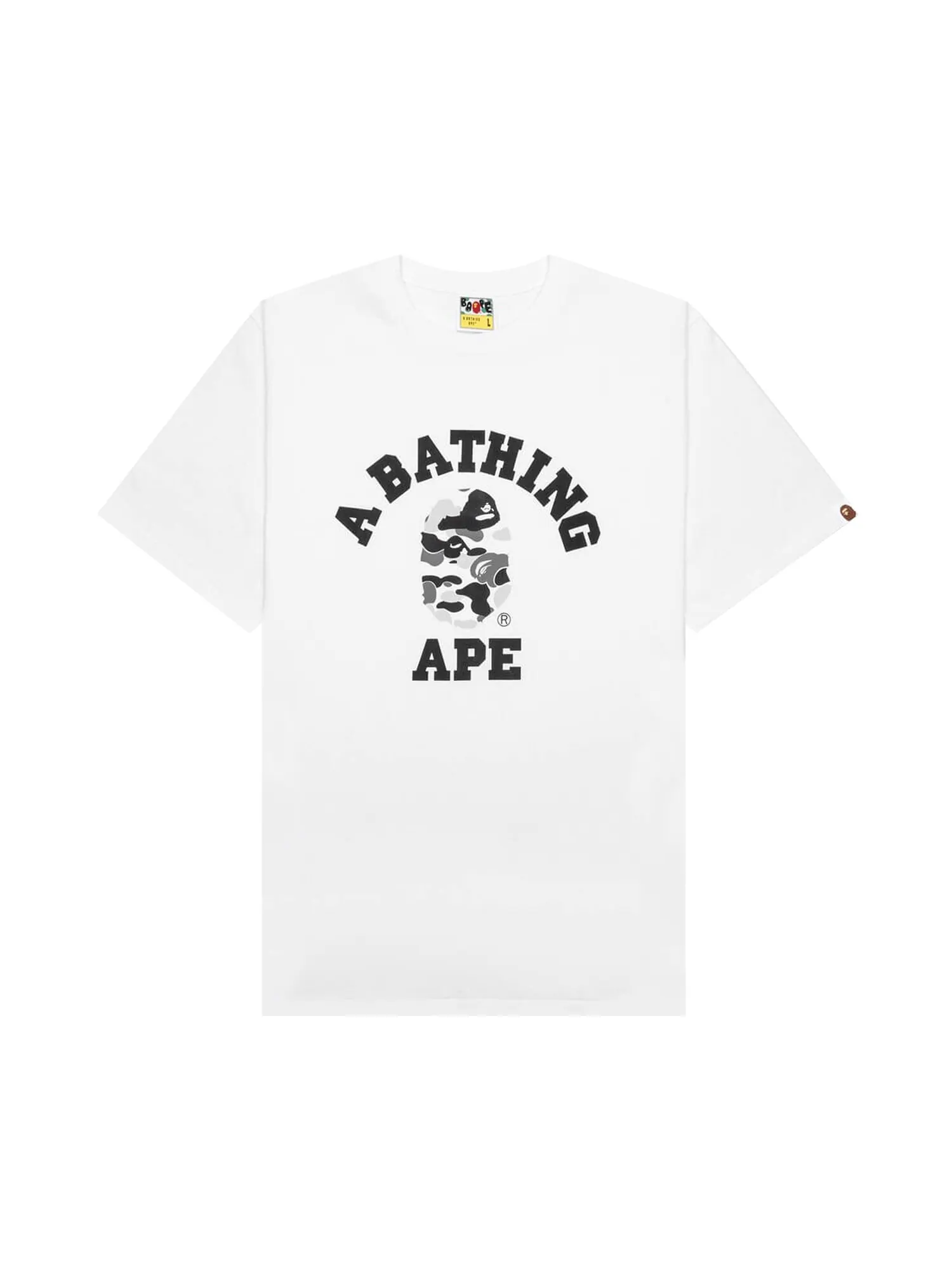 Камуфляжная футболка BAPE ABC Белый/Серый