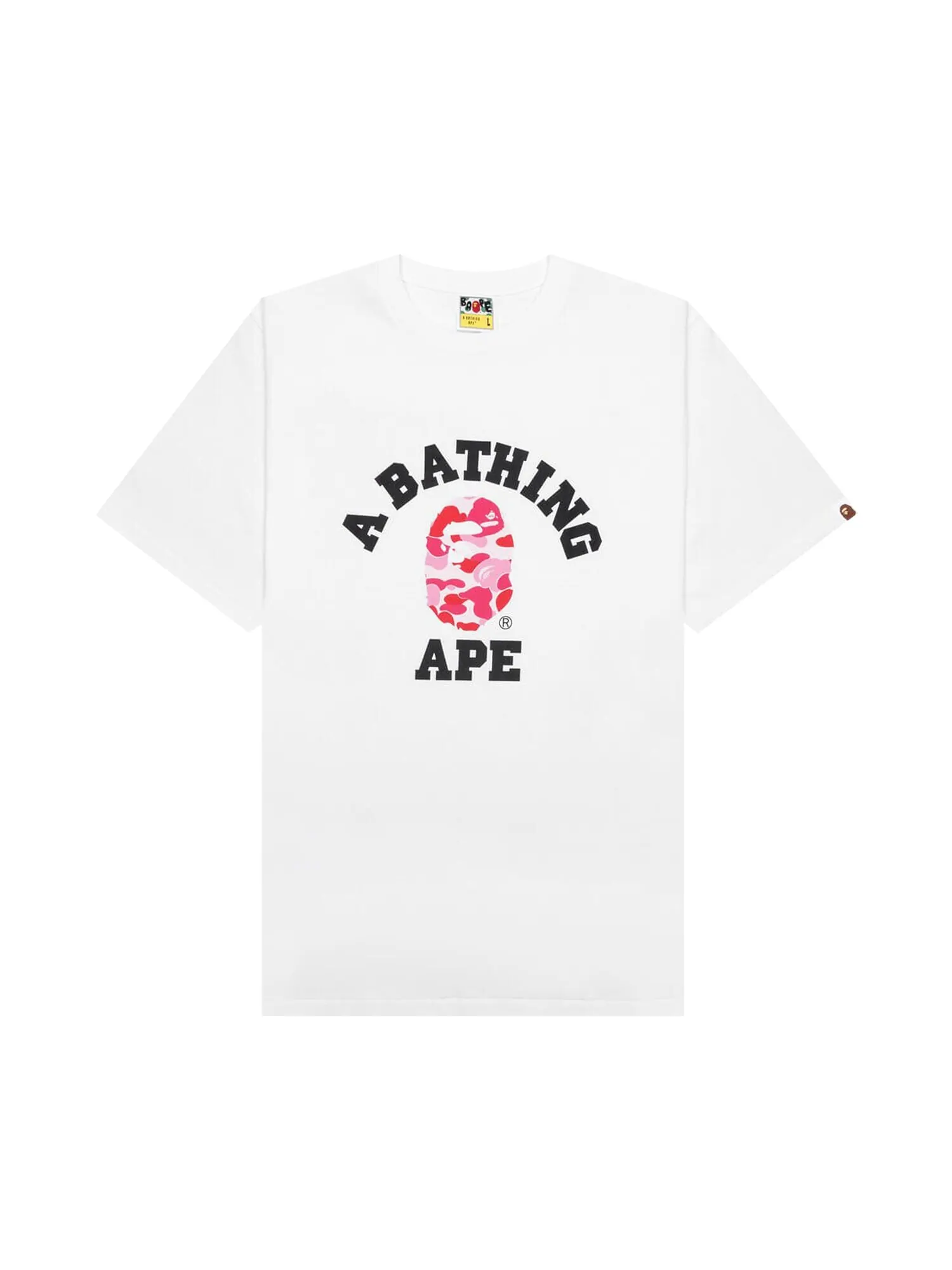 Камуфляжная футболка BAPE ABC Белый/Розовый