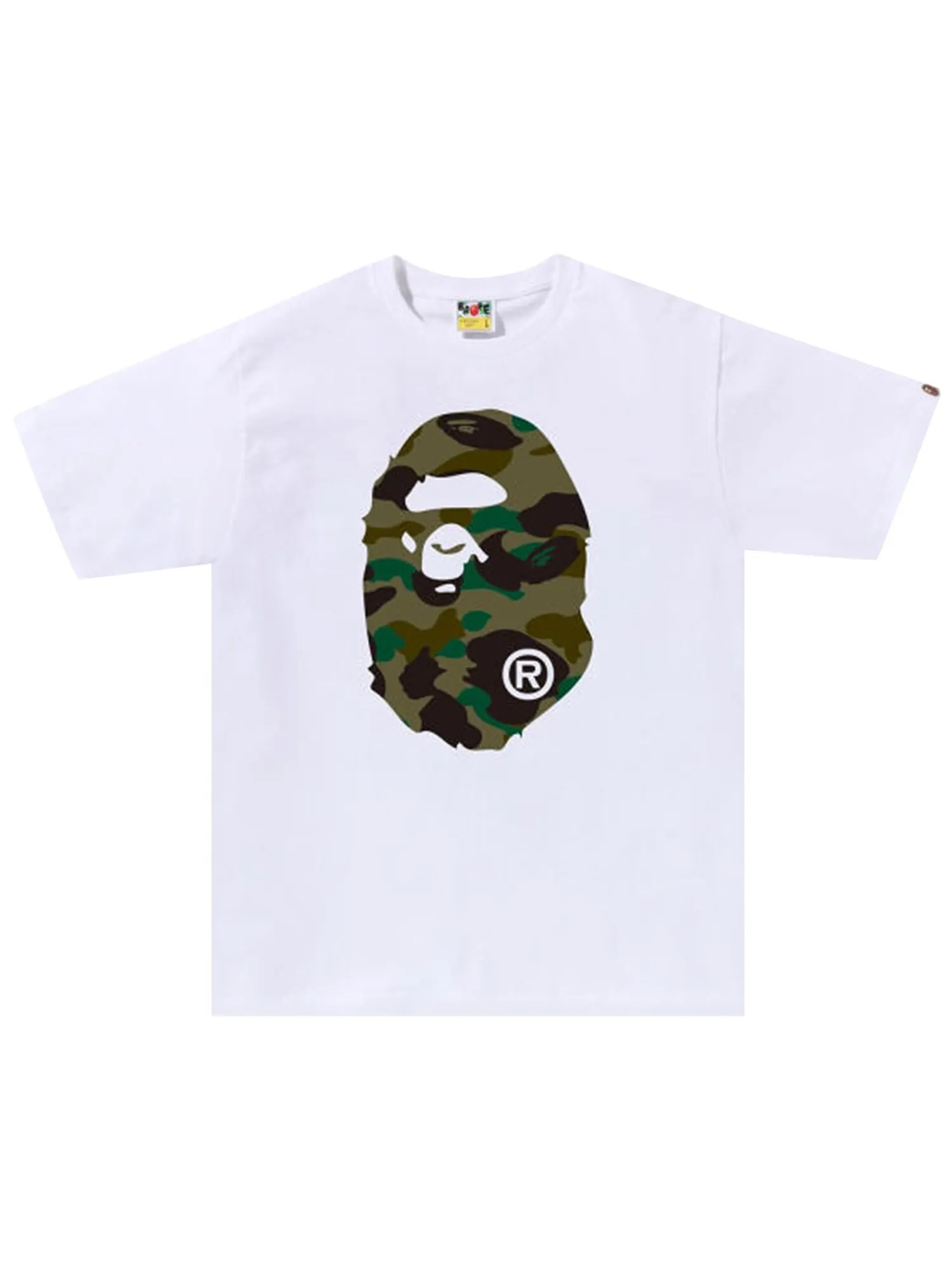 BAPE 1st Camo Футболка с изображением головы большой обезьяны