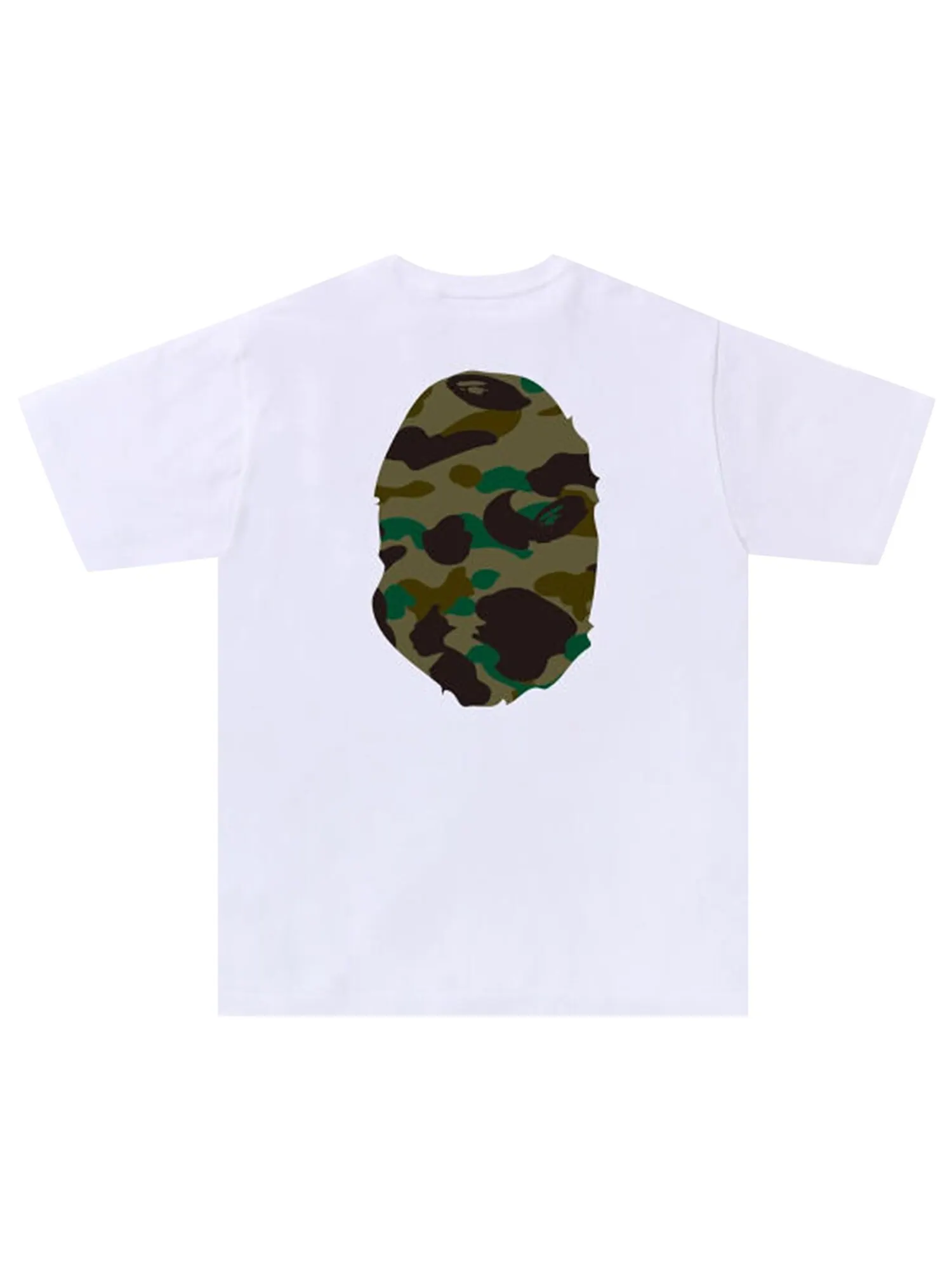 BAPE 1st Camo Футболка с изображением головы большой обезьяны — изображение 2 из 2, зеленый