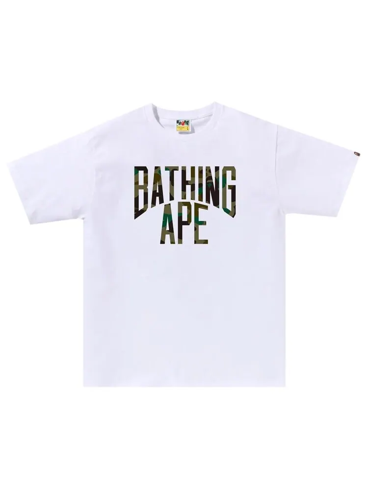 Футболка BAPE 1st Camo NYC Logo 'White/Green' — изображение 1 из 1, белый