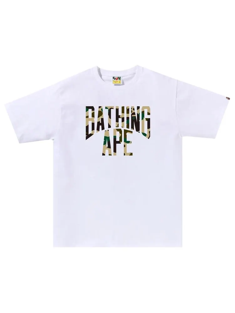 Футболка BAPE 1st Camo NYC Logo 'White/Yellow' — изображение 1 из 1, белый