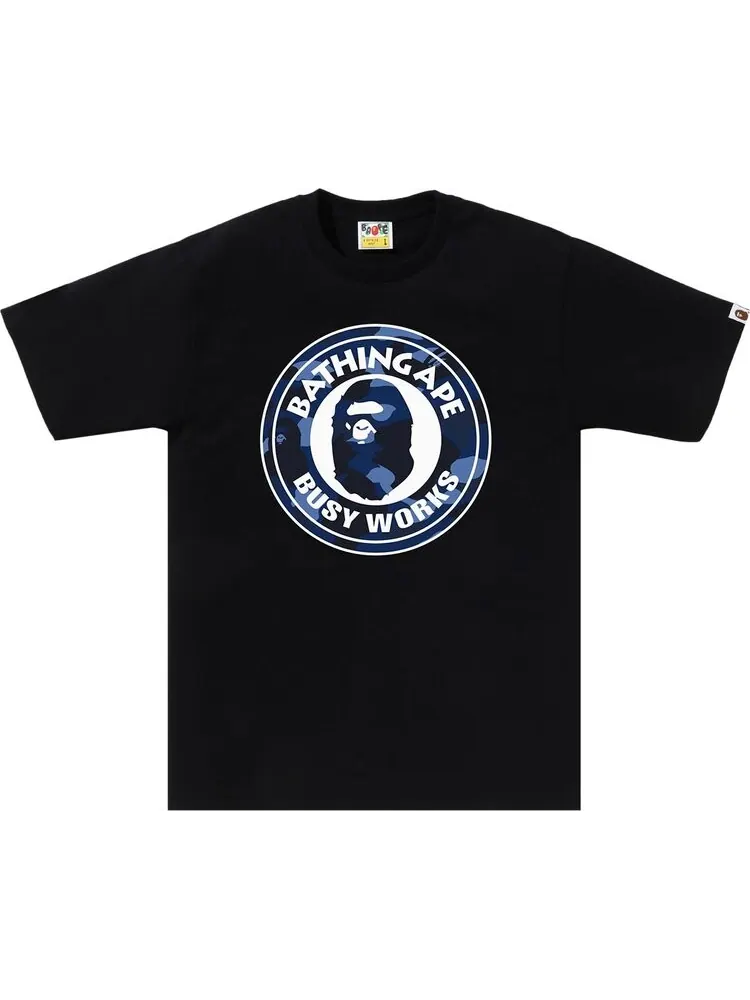Футболка BAPE Color Camo Busy Works Tee 'Black/Navy' — изображение 1 из 1, черный