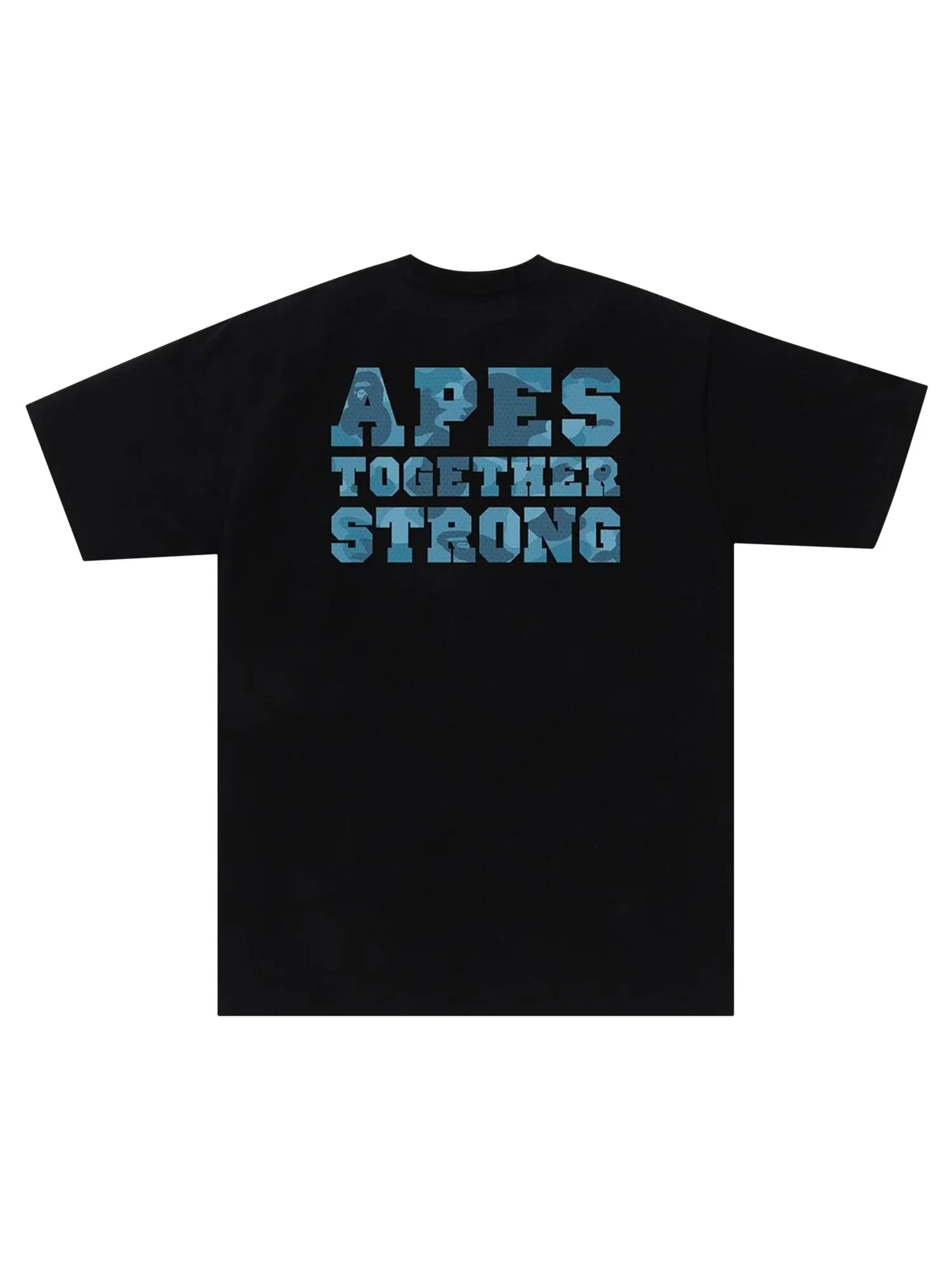 Футболка BAPE Honeycomb College ATS Черный/Синий — изображение 2 из 2