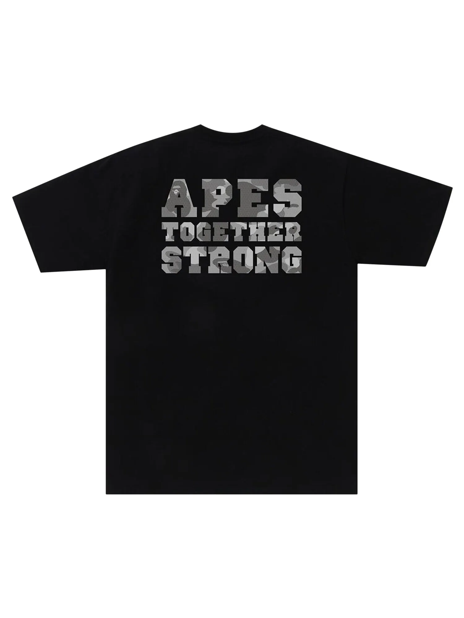 Футболка BAPE Honeycomb College ATS Черный/Серый — изображение 2 из 2