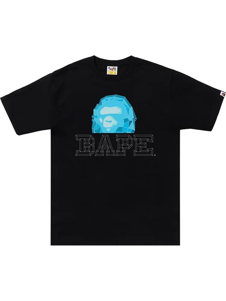Футболка BAPE Polygon Ape Head Tee 'Black' — изображение 1 из 1, черный