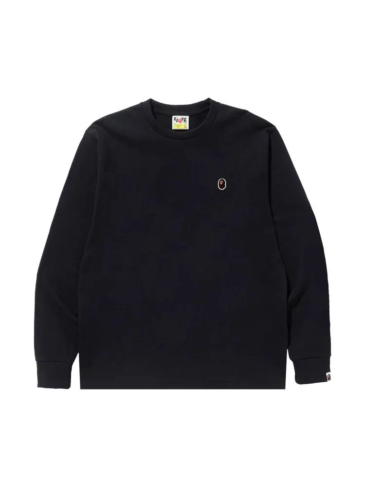 Футболка BAPE Ape Head One Point Long-Sleeve Tee — изображение 1 из 1, черный