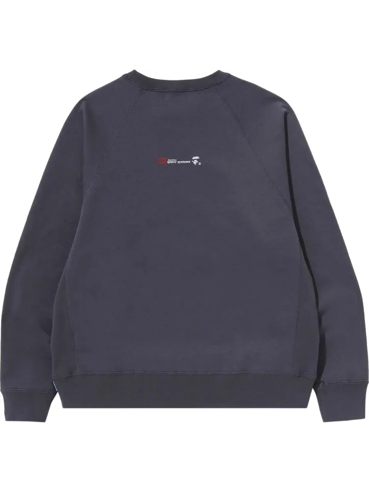 Толстовка BAPE Relaxed Fit Crewneck 'Charcoal' — изображение 2 из 3, черный