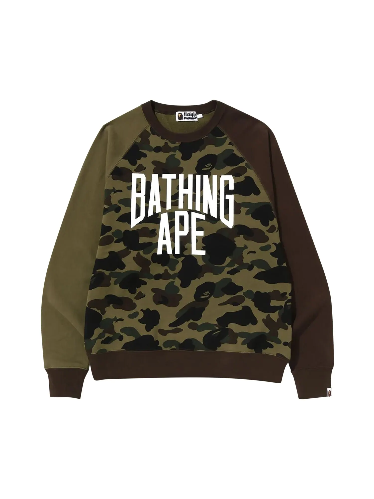 BAPE 1st Camo Crazy Bathing Ape, свободный крой с круглым вырезом