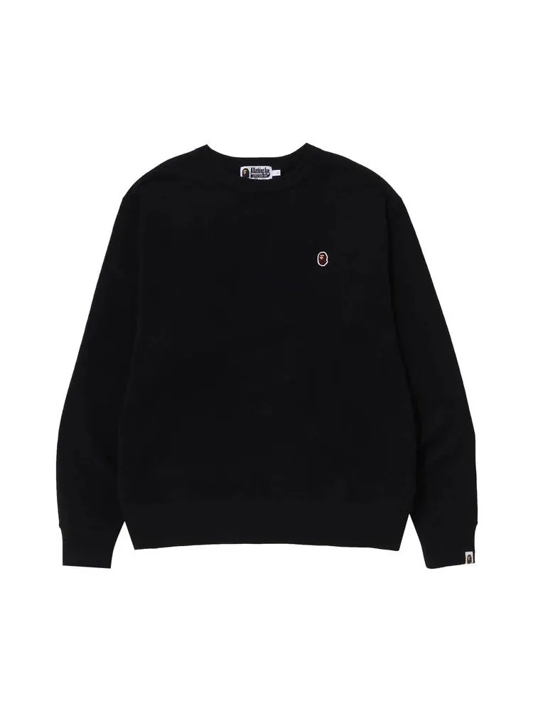 Свитер BAPE Ape Head One Point Relaxed Fit Crewneck — изображение 1 из 1, черный