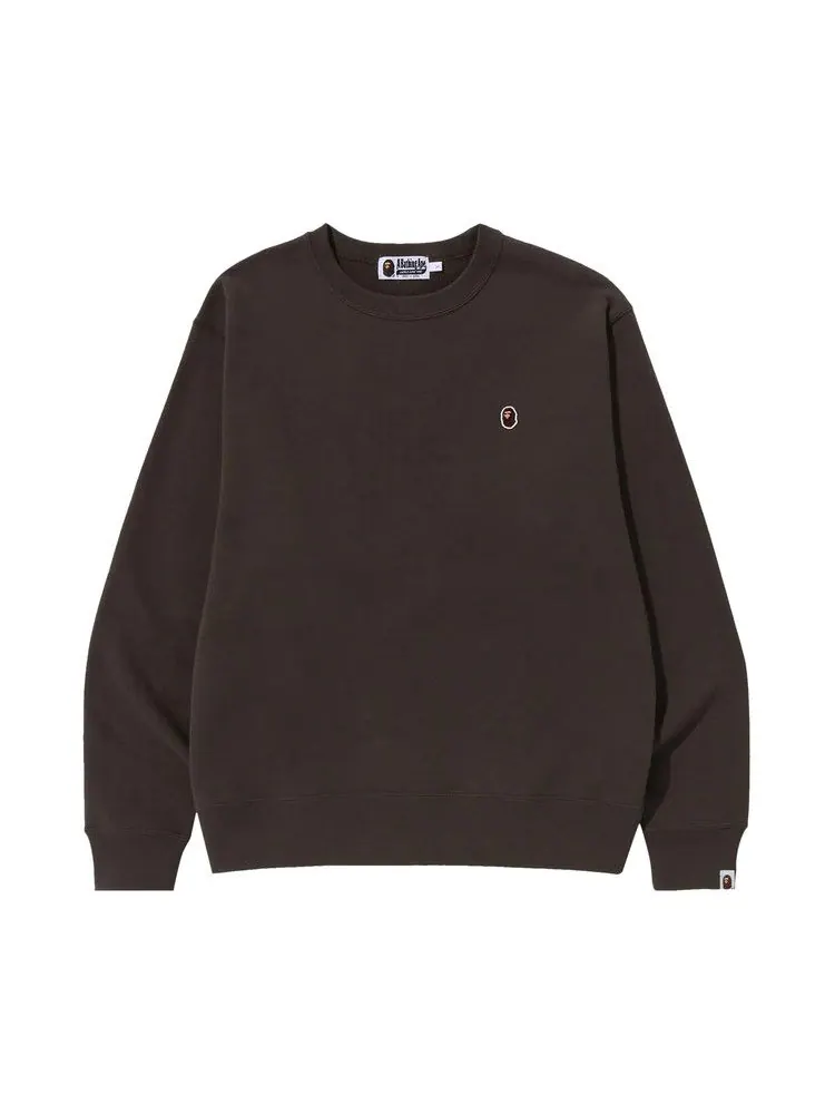 Свитер BAPE Ape Head One Point Relaxed Fit Crewneck — изображение 1 из 1, коричневый