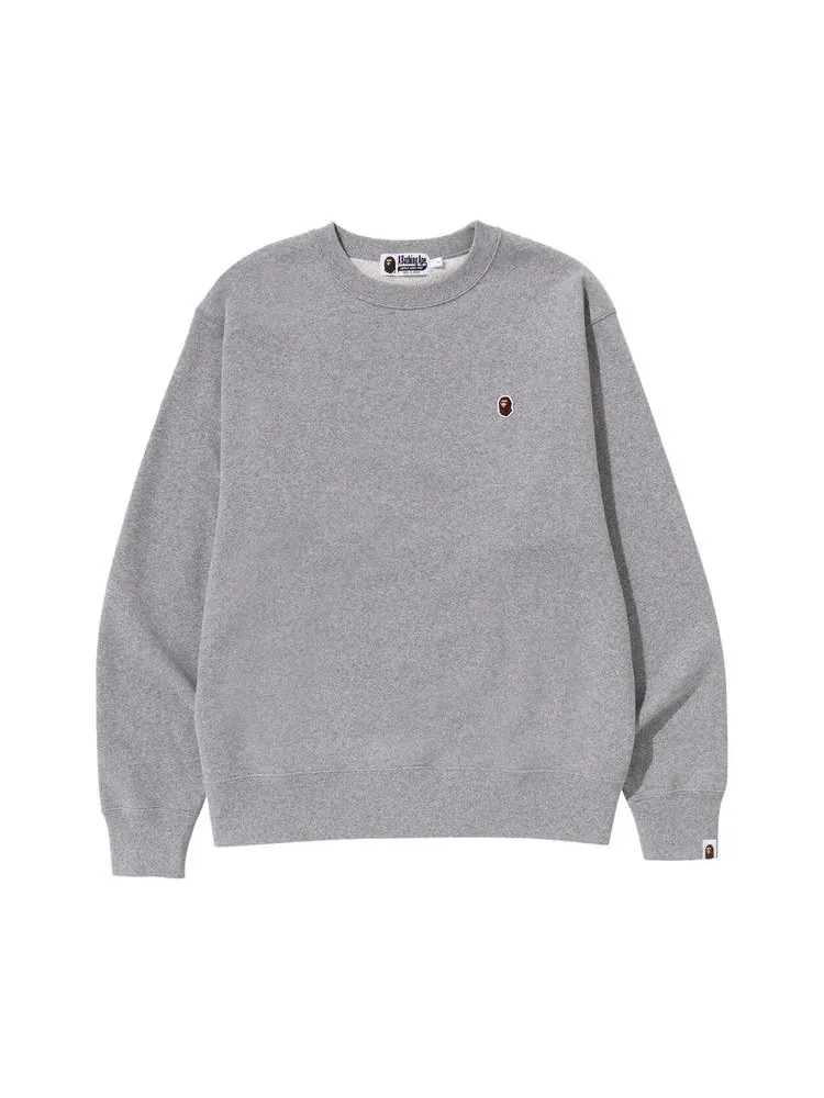 Свитер BAPE Ape Head One Point Relaxed Fit Crewneck — изображение 1 из 1, серый