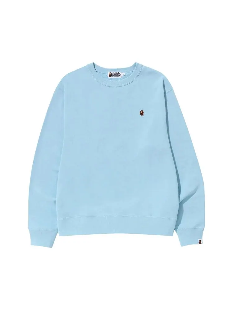 Свитер BAPE Ape Head One Point Relaxed Fit Crewneck, Sax — изображение 1 из 1, синий