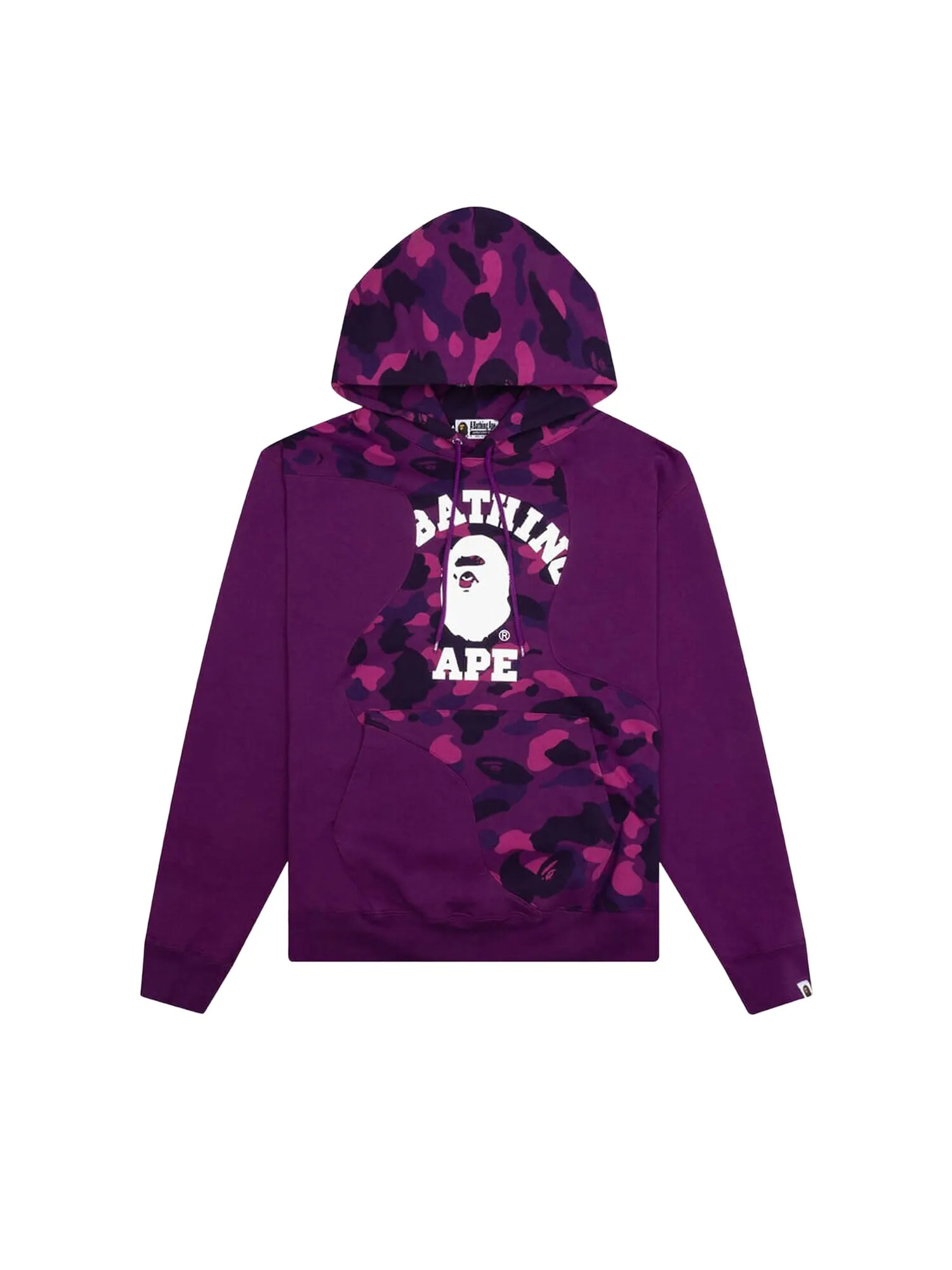 Толстовка свободного покроя BAPE Color Camo College Cutting Фиолетовый