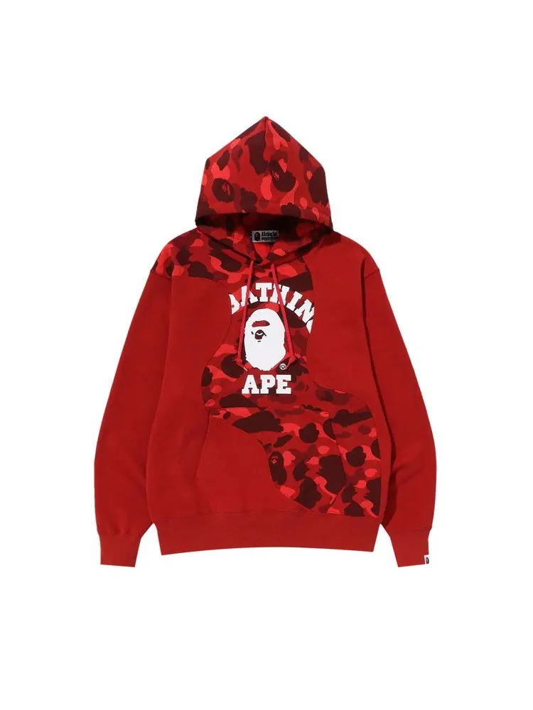 Худи BAPE Color Camo College Cutting Relaxed Fit Hoodie — изображение 1 из 2, красный