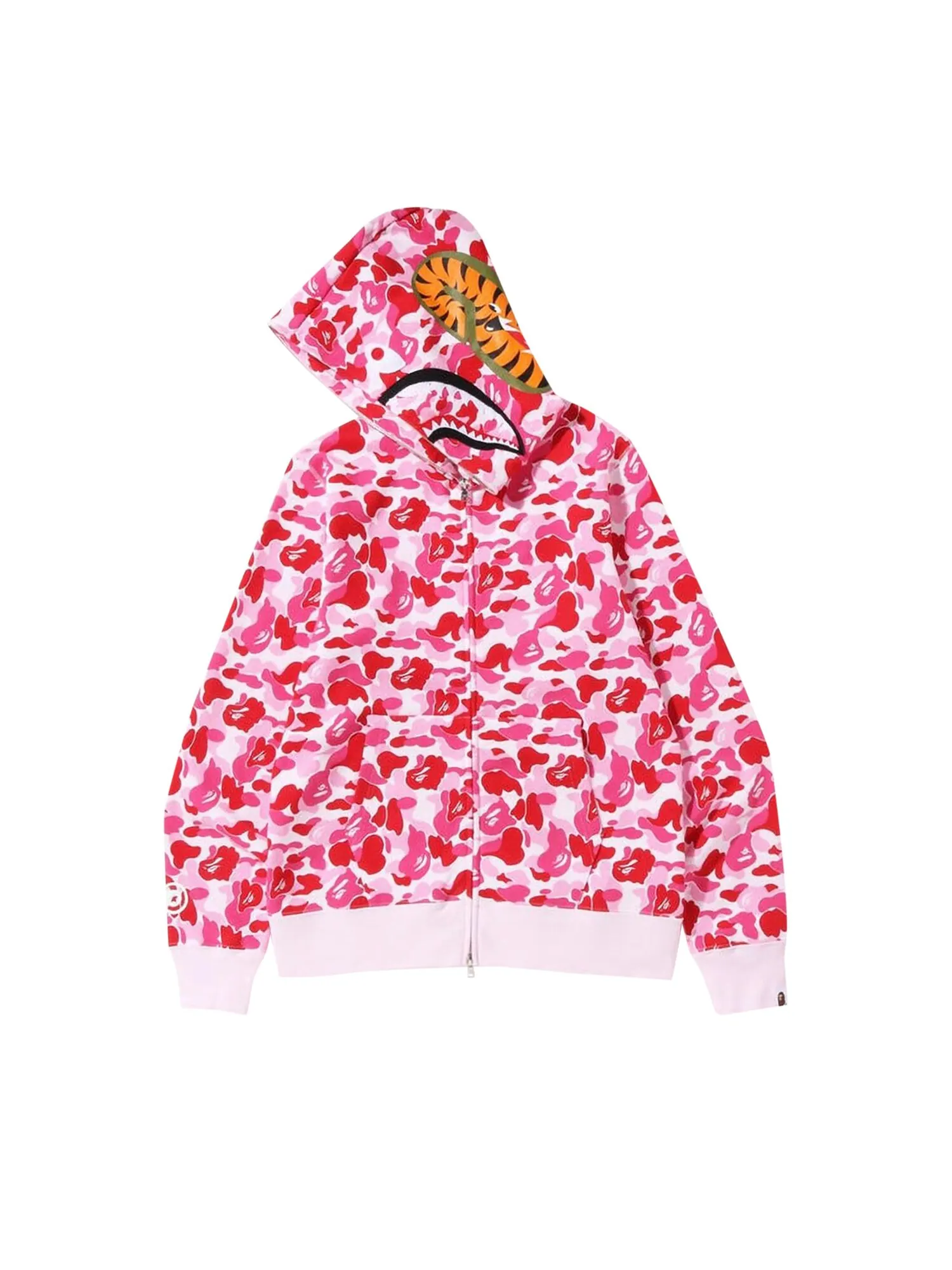 BAPE ABC Толстовка с капюшоном на молнии с камуфляжным рисунком — изображение 2 из 2, розовый