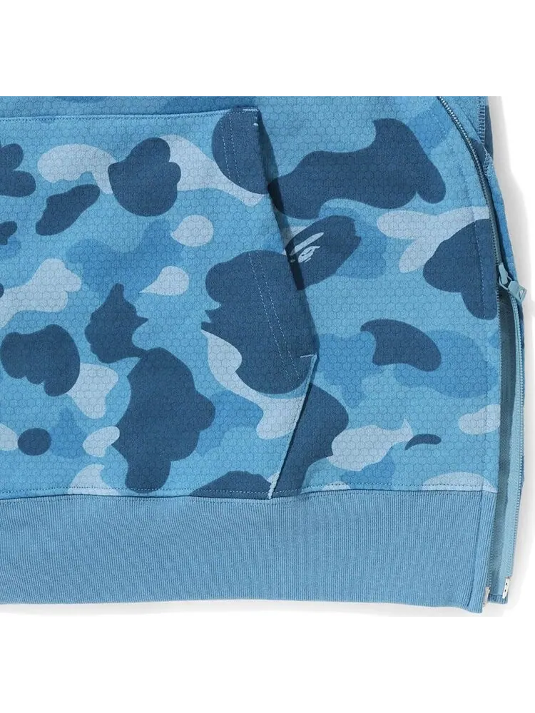 Худи BAPE Honeycomb Camo Shark Full Zip Hoodie 'Blue' — изображение 3 из 3, синий