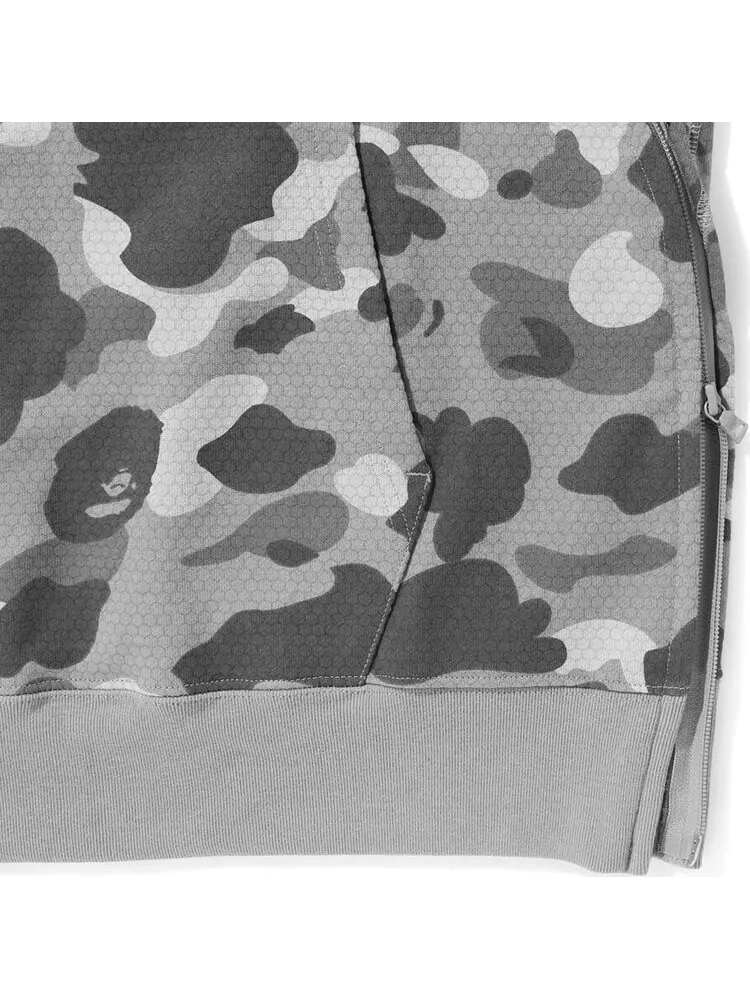 Худи BAPE Honeycomb Camo Shark Full Zip Hoodie 'Grey' — изображение 3 из 3, серый