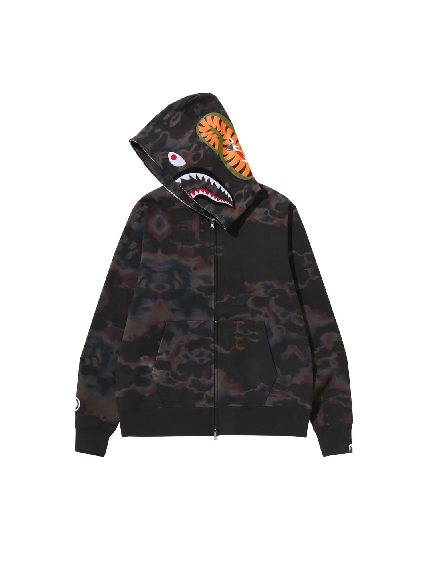 BAPE Thermography Shark Толстовка на молнии во всю длину — изображение 2 из 2, черный